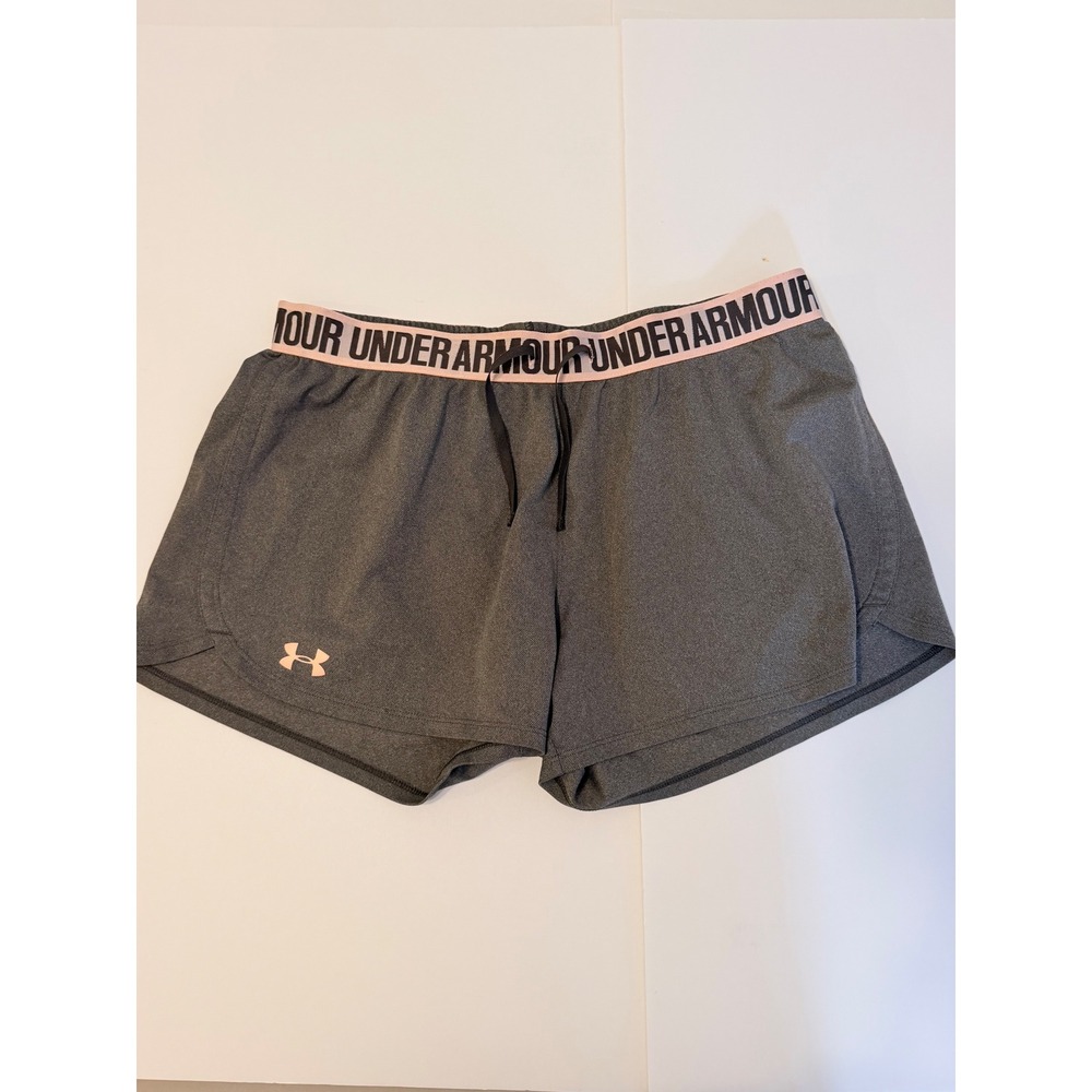 Under Armour Athletic Shorts Gorpcore Gray Pink HeatGear Size L